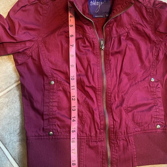 Miley Cyrus Max Azria Maroon Jacket MEDIUM - Picture 6 of 8